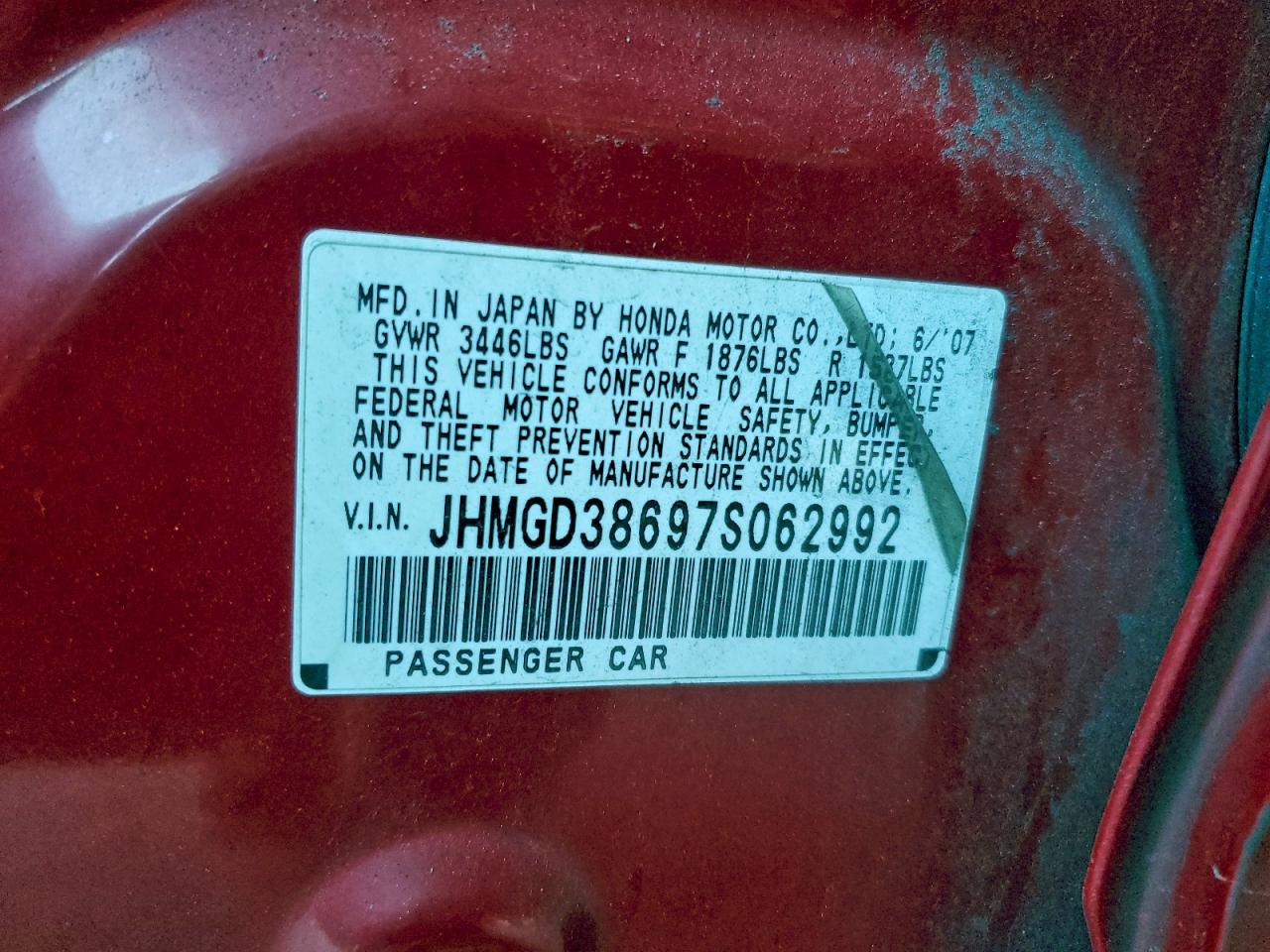 2007 HONDA FIT S photo 12