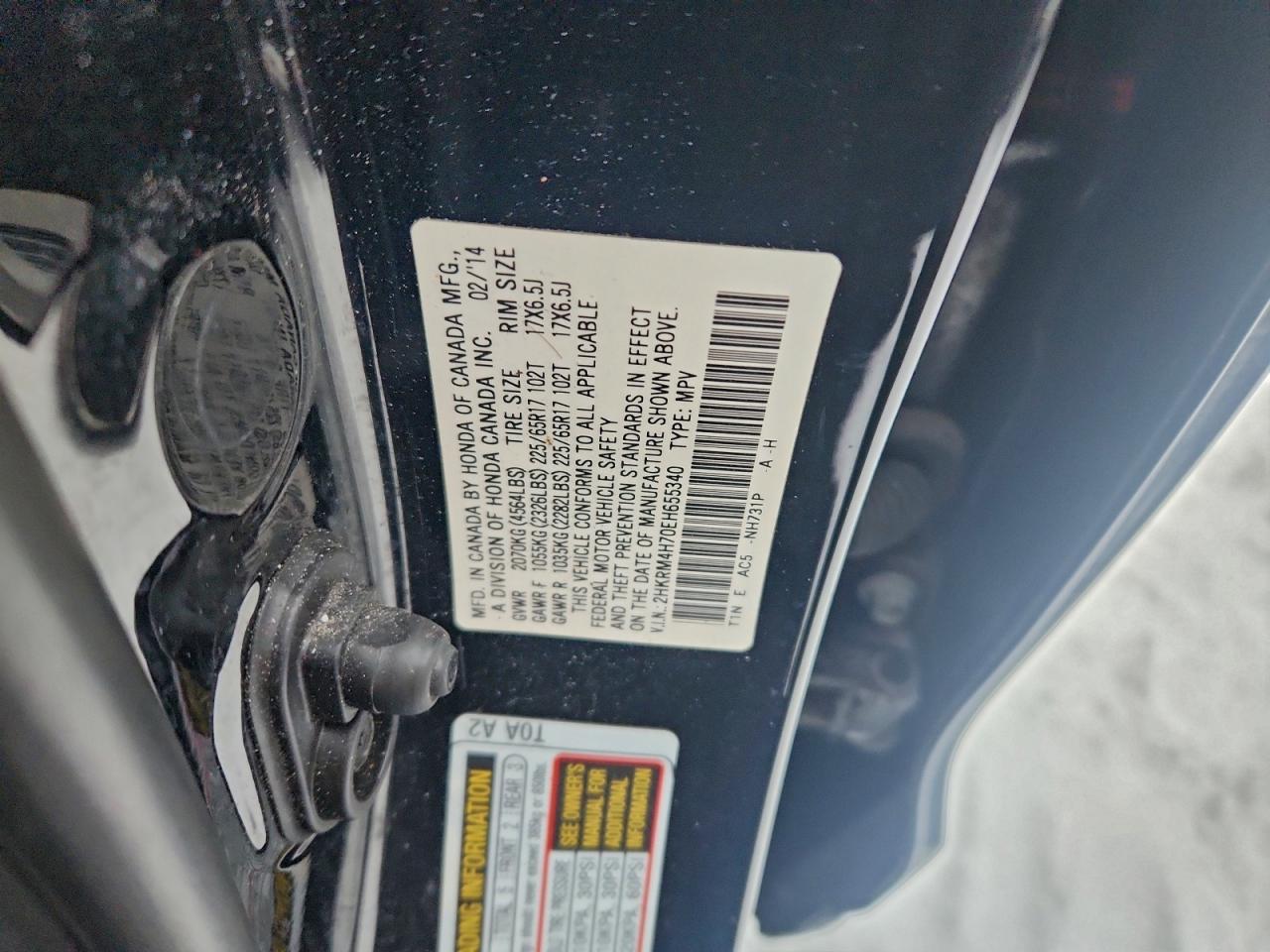 2014 HONDA CR-V EXL photo 13