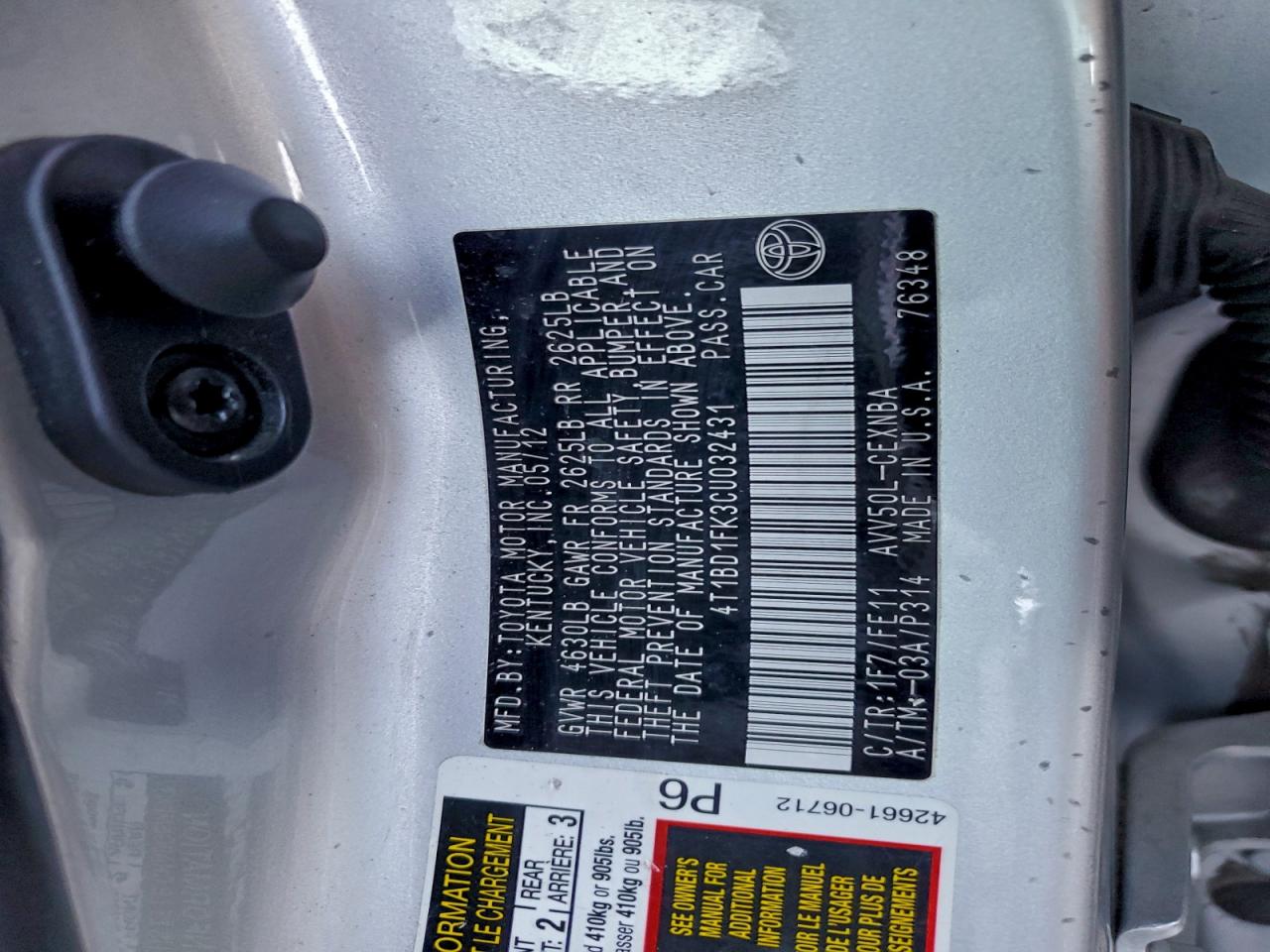 2012 TOYOTA CAMRY HYBRID photo 12