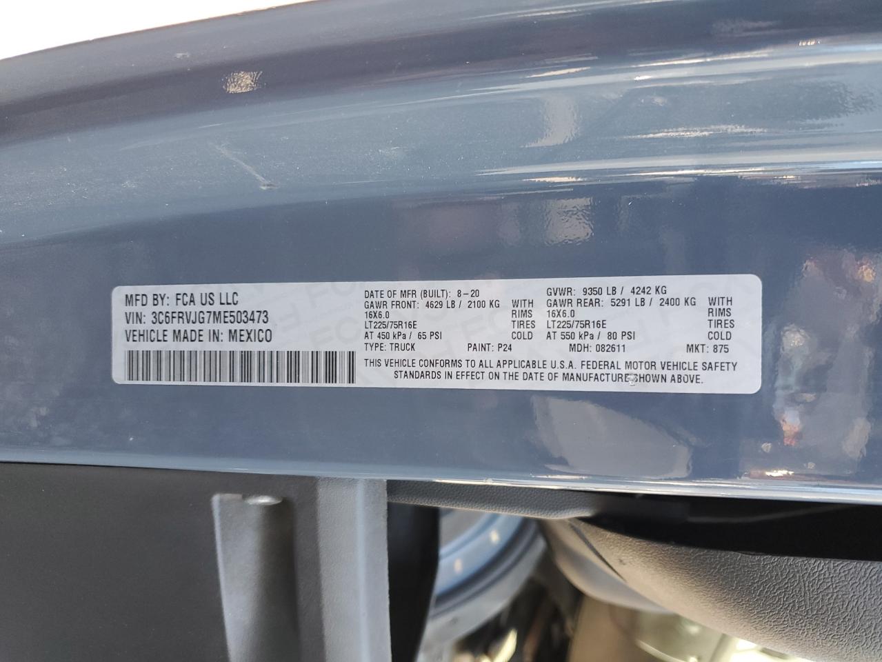 2021 RAM PROMASTER 3500 3500 HIGH photo 12