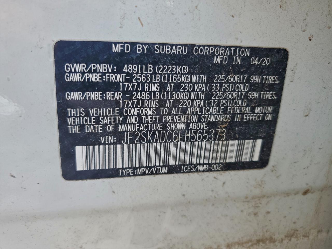 2020 SUBARU FORESTER photo 12
