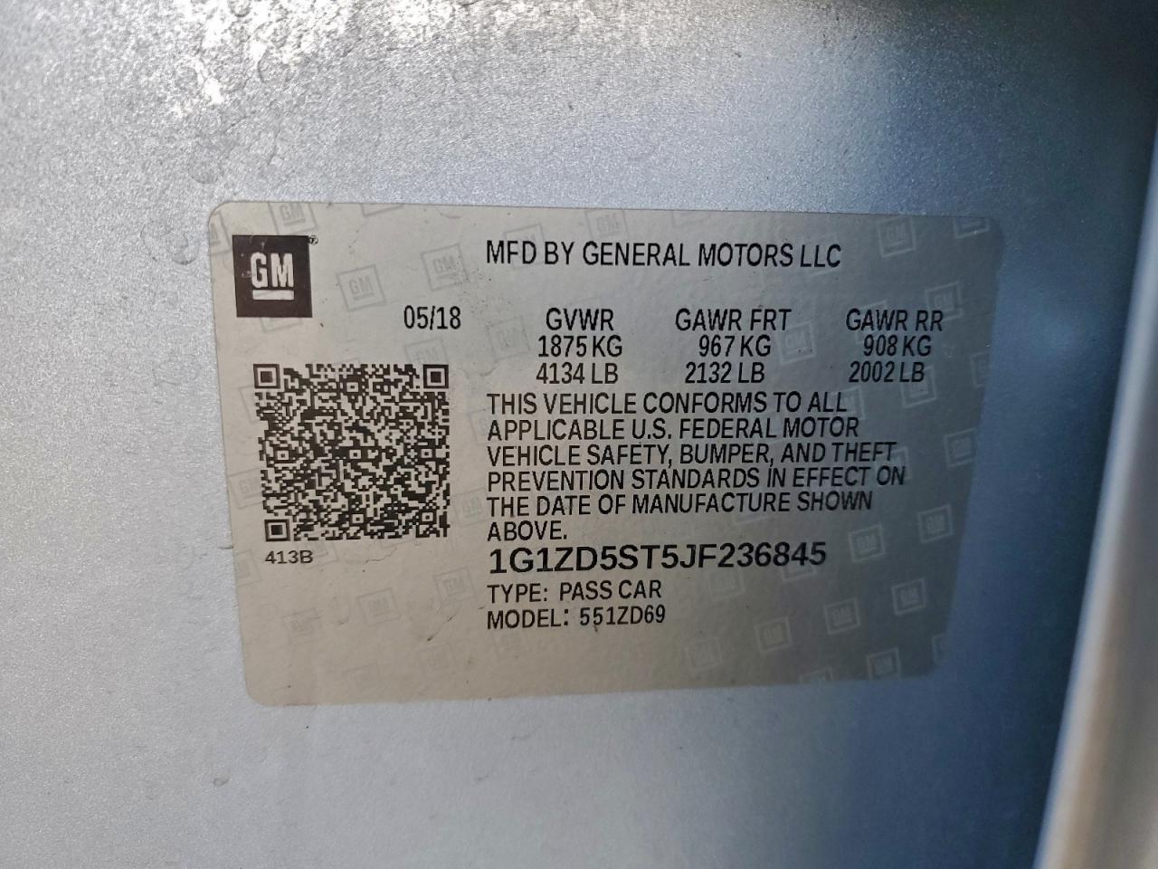 2018 CHEVROLET MALIBU LT photo 23