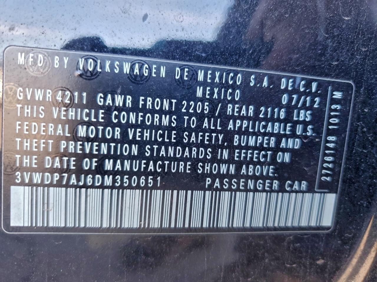 2013 VOLKSWAGEN JETTA SE photo 12