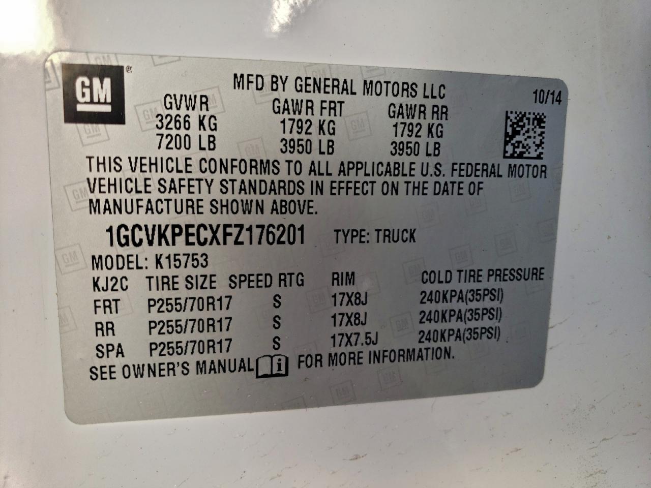 2015 CHEVROLET SILVERADO K1500 photo 12