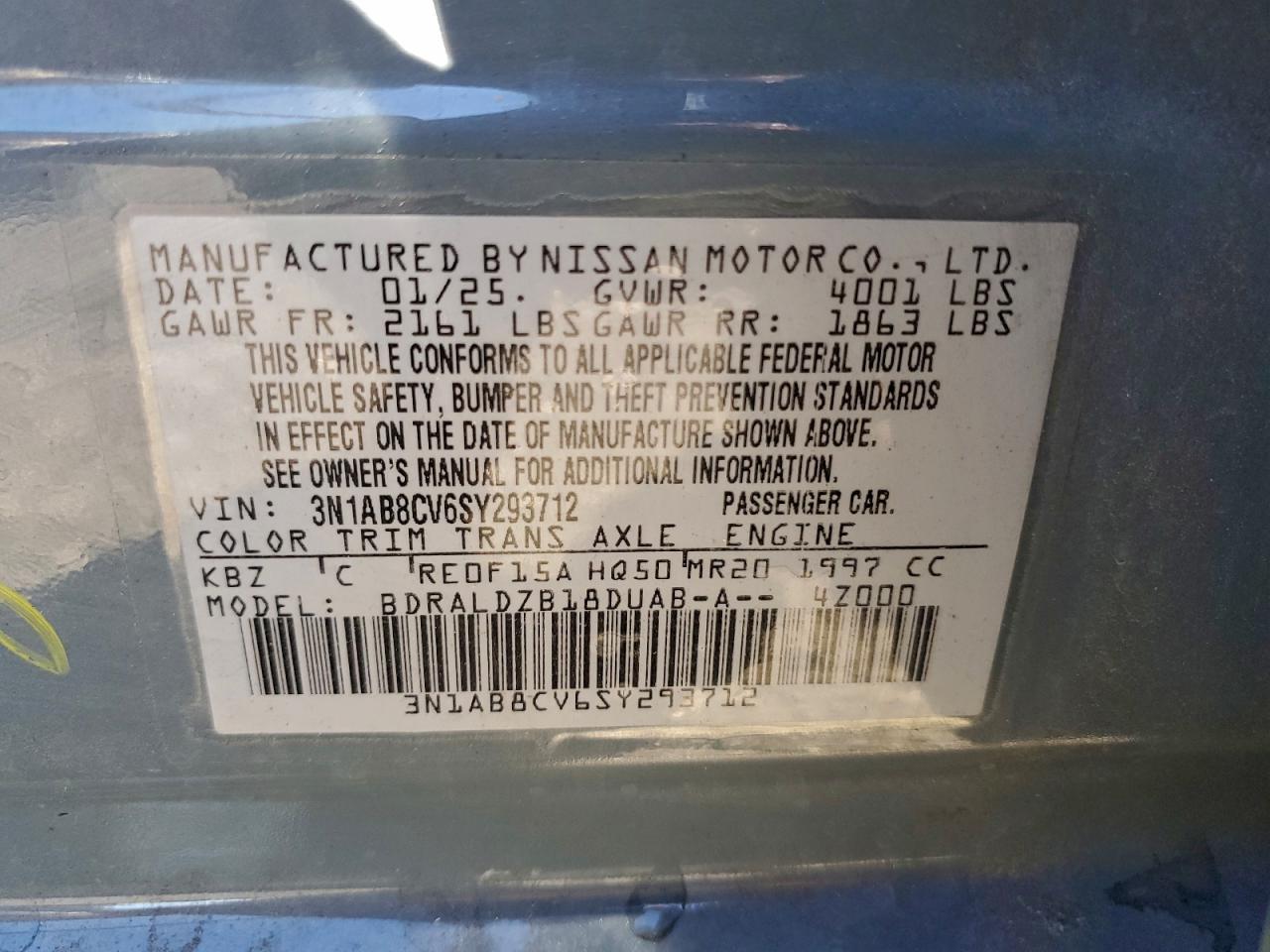 2025 NISSAN SENTRA SV photo 12