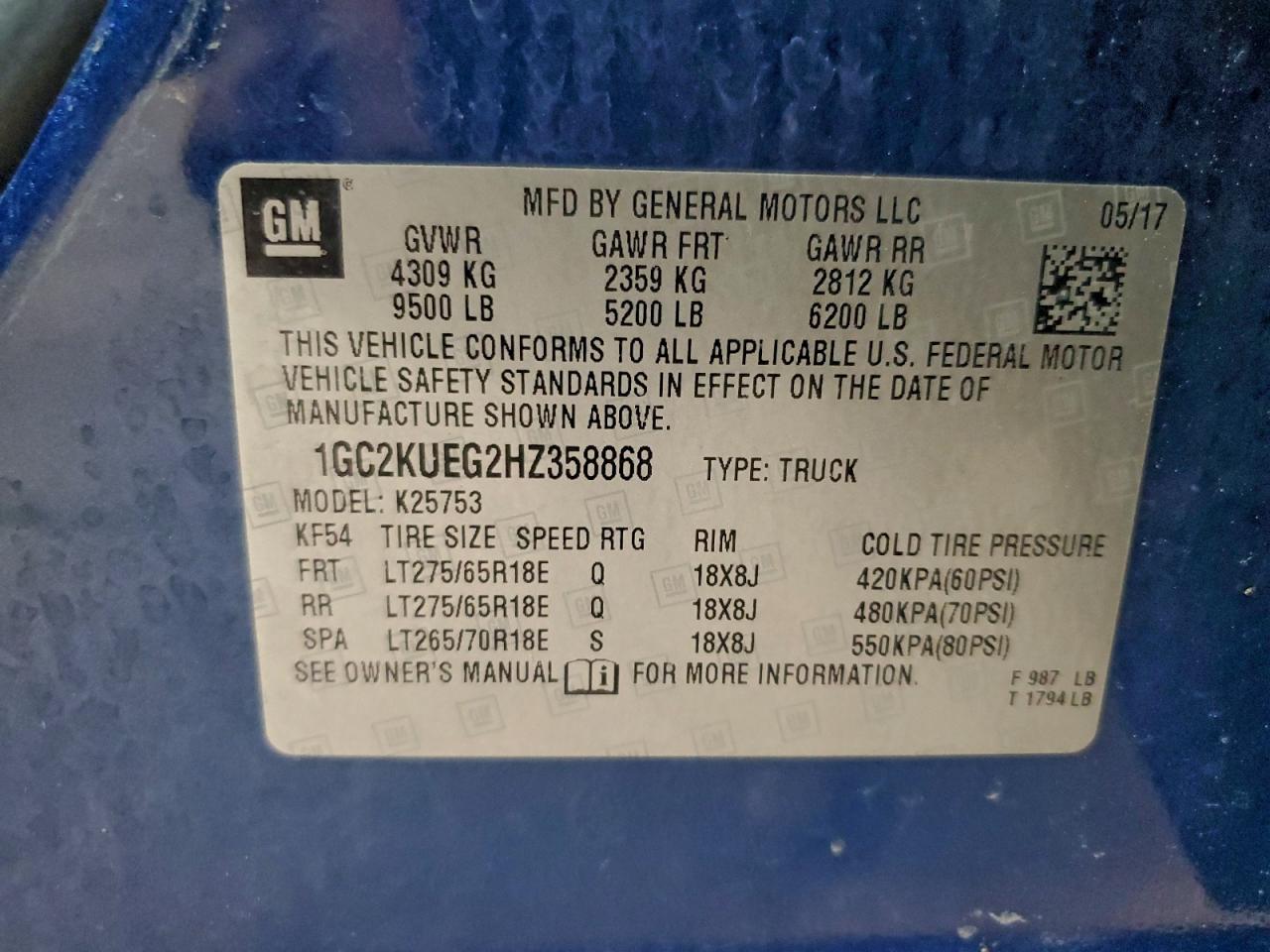 2017 CHEVROLET SILVERADO K2500 HEAVY DUTY photo 12