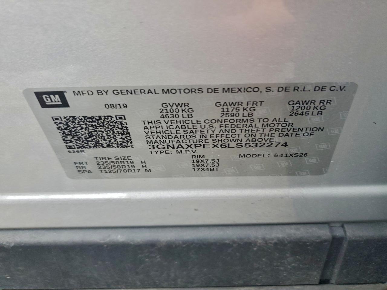 2020 CHEVROLET EQUINOX PREMIER photo 13
