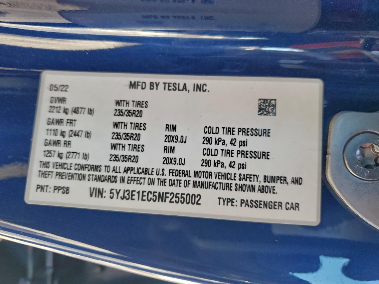 2022 TESLA MODEL 3 photo 12