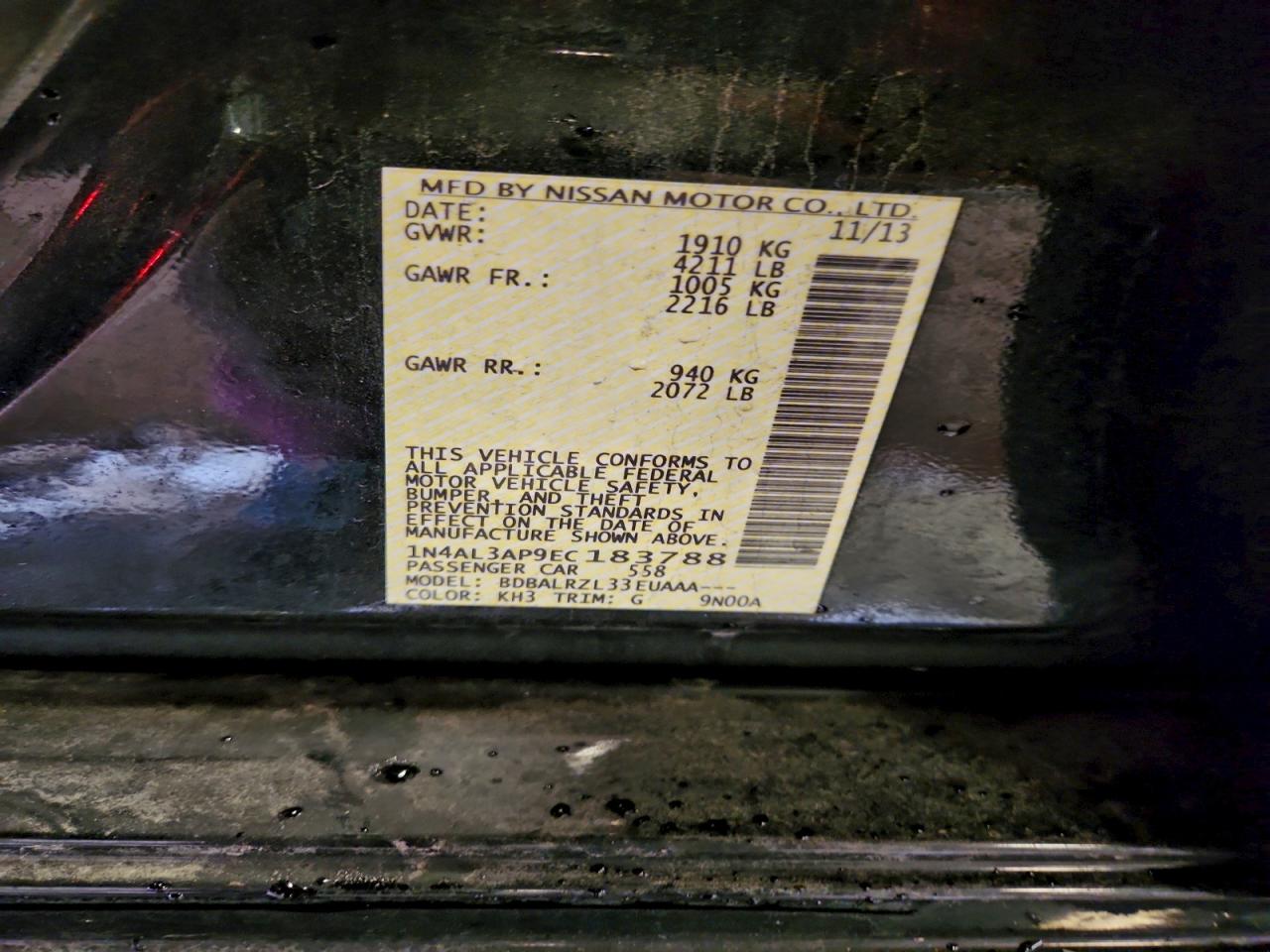 2014 NISSAN ALTIMA 2.5 photo 13