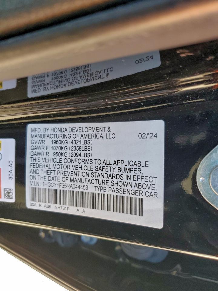 2024 HONDA ACCORD EX photo 12