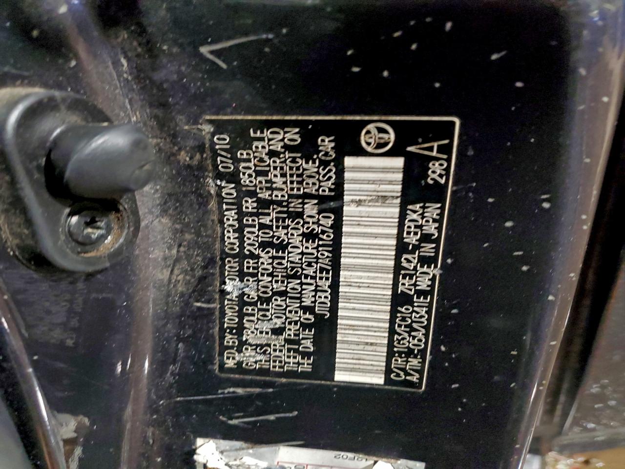 2010 TOYOTA COROLLA BASE photo 12