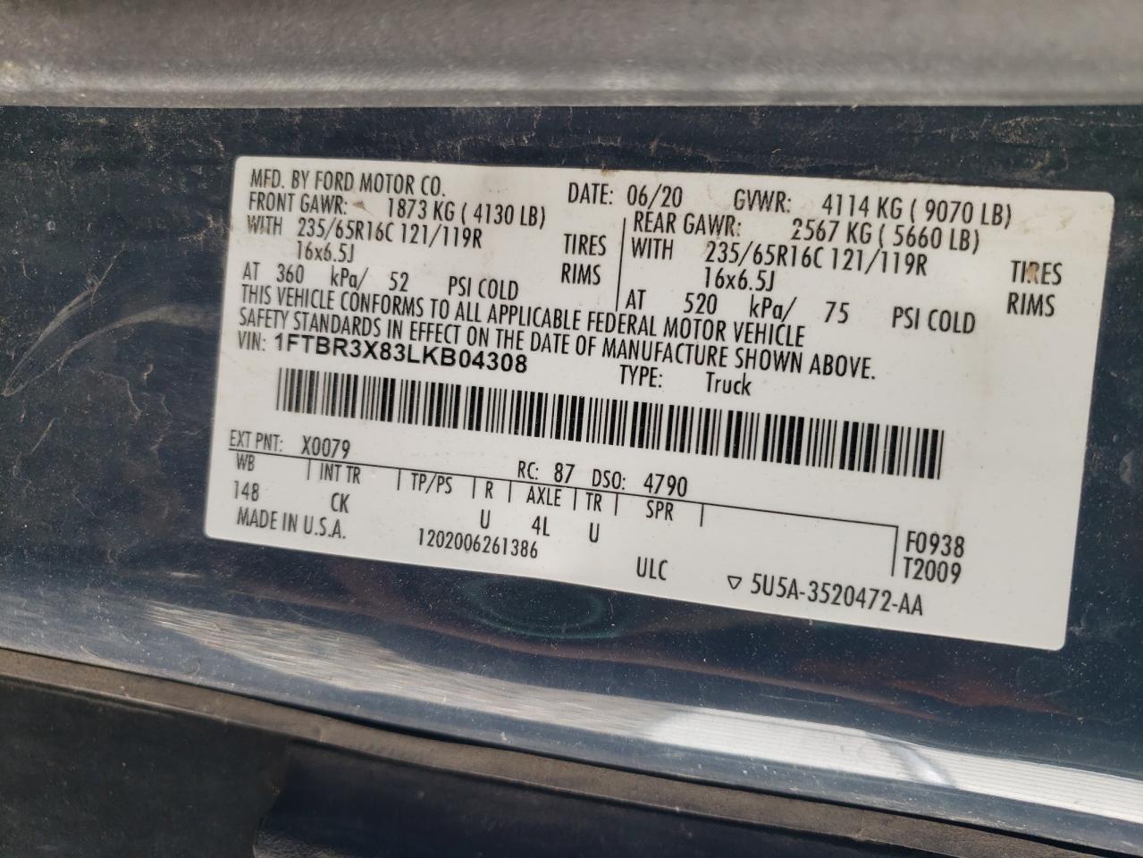 2020 FORD TRANSIT T-250 *** CARGO VAN *** photo 13