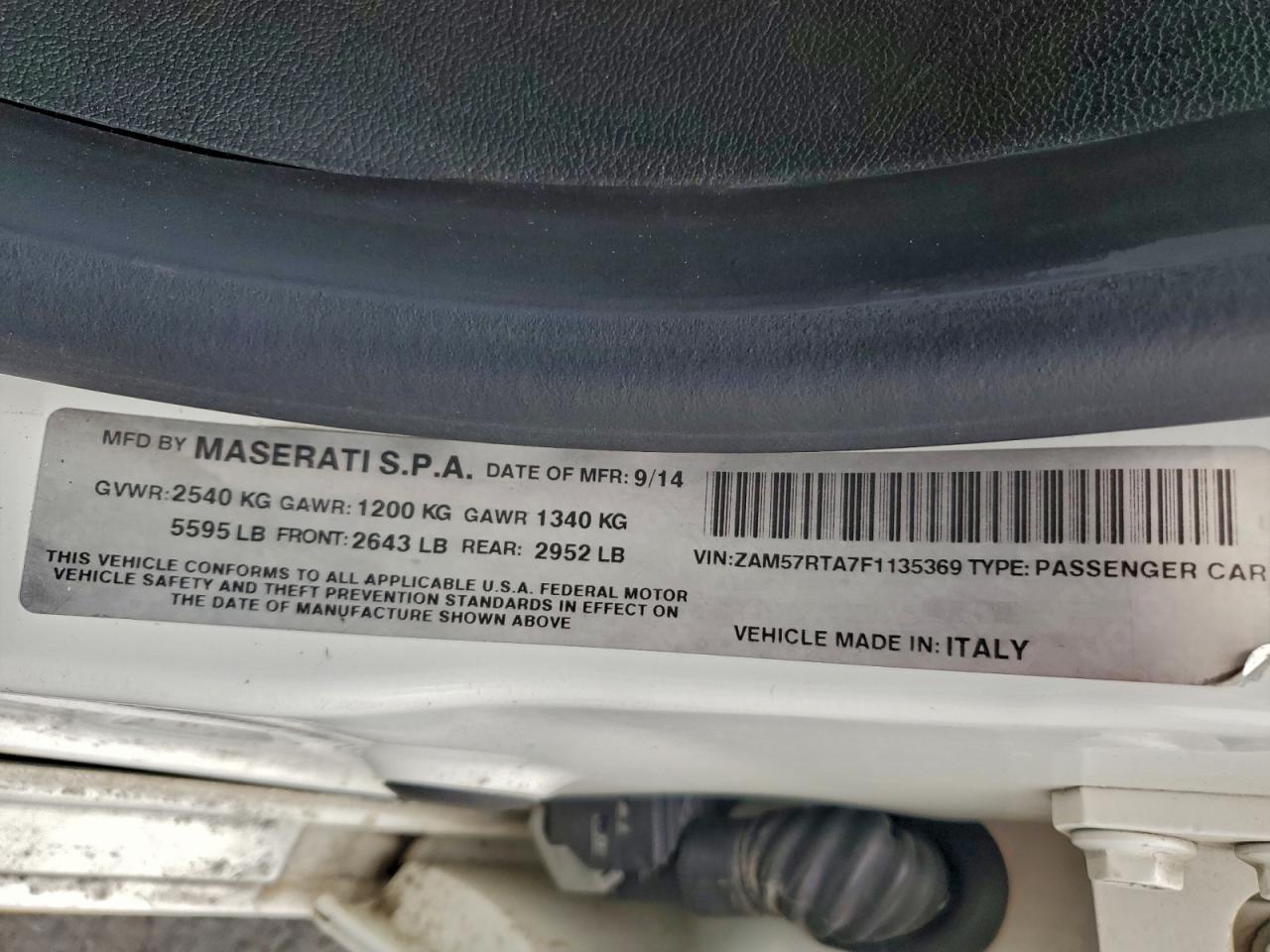 2015 MASERATI GHIBLI S photo 12