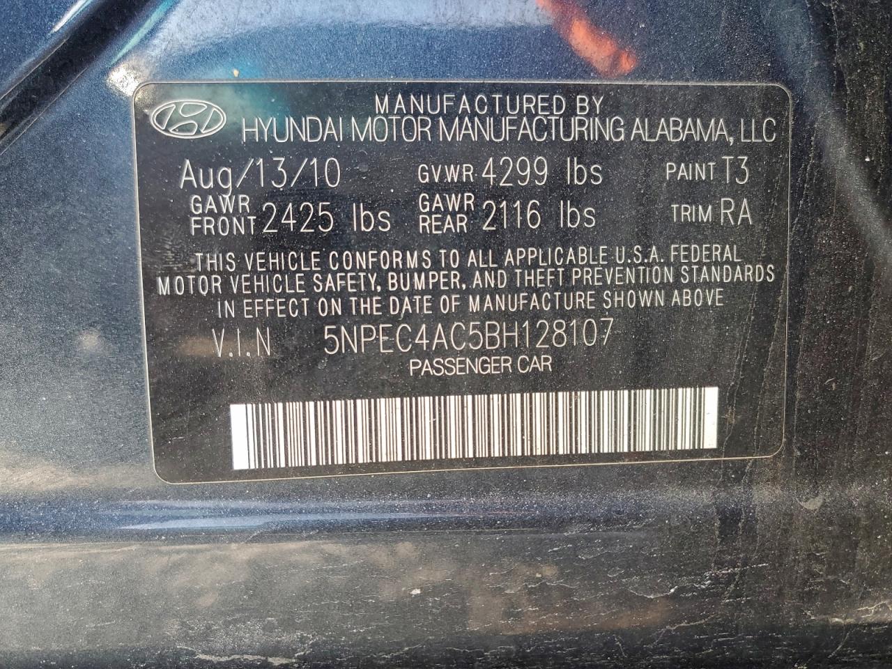 2011 HYUNDAI SONATA SE photo 12