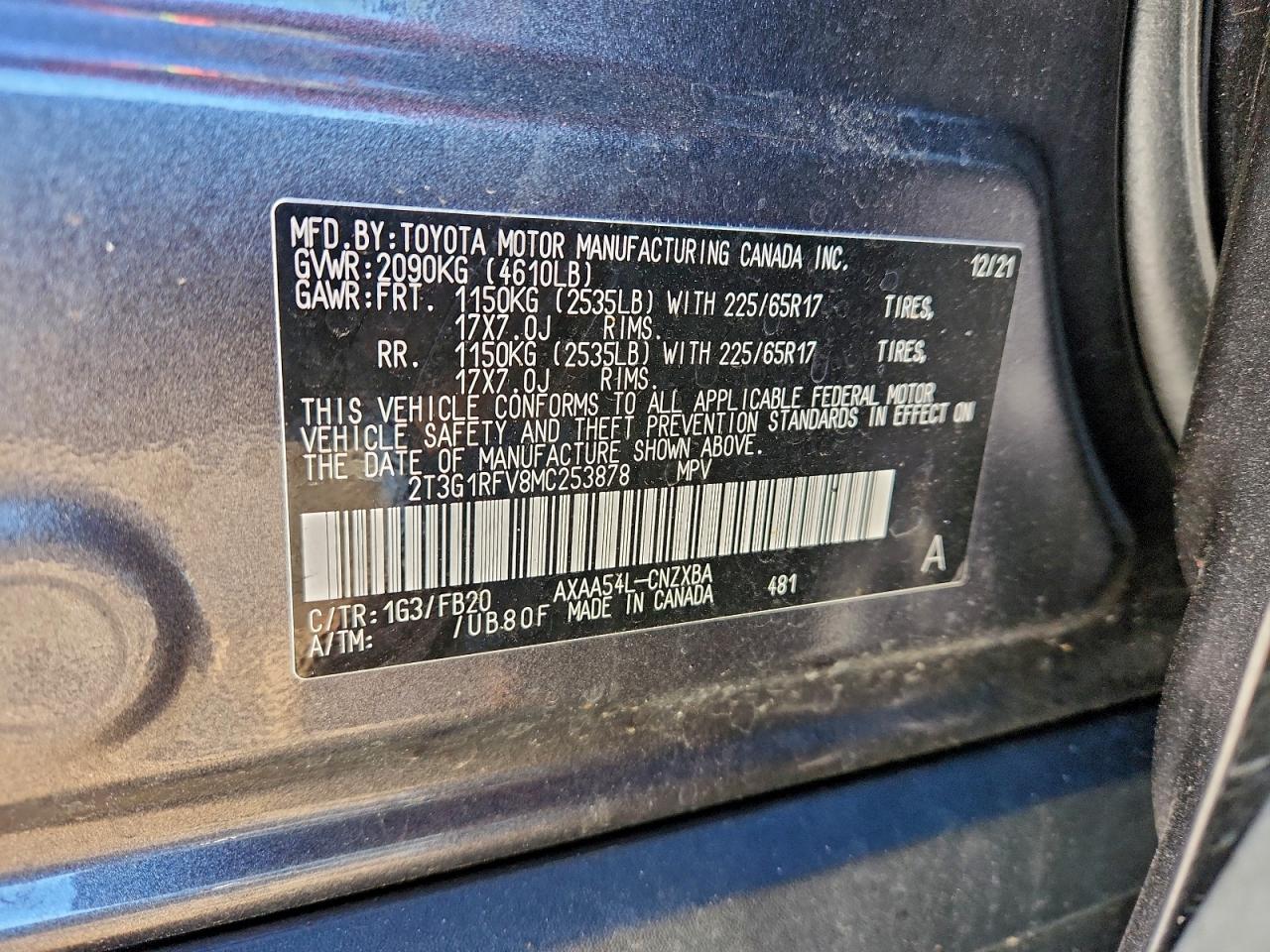 2021 TOYOTA RAV4 LE photo 13