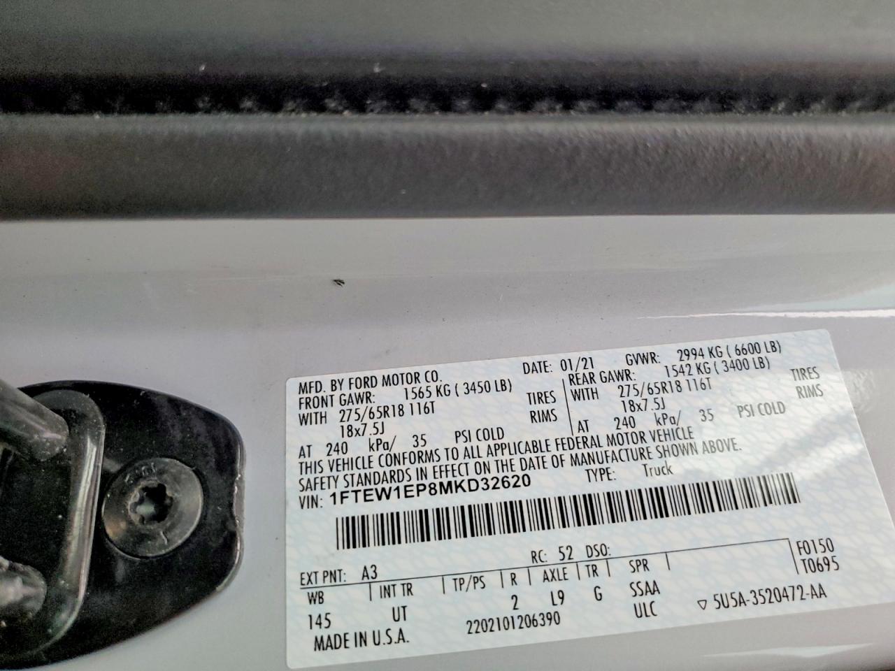 2021 FORD F150 SUPERCREW photo 13