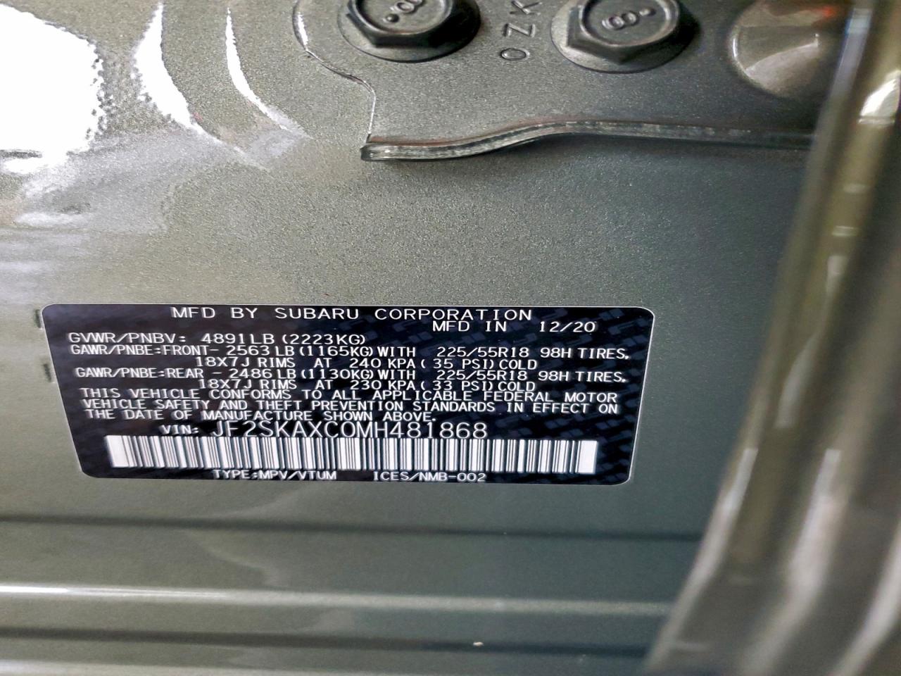 2021 SUBARU FORESTER TOURING photo 13