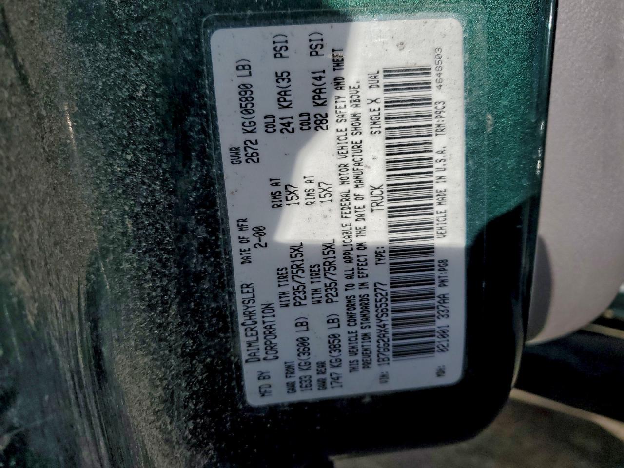 2000 DODGE DAKOTA QUAD photo 12