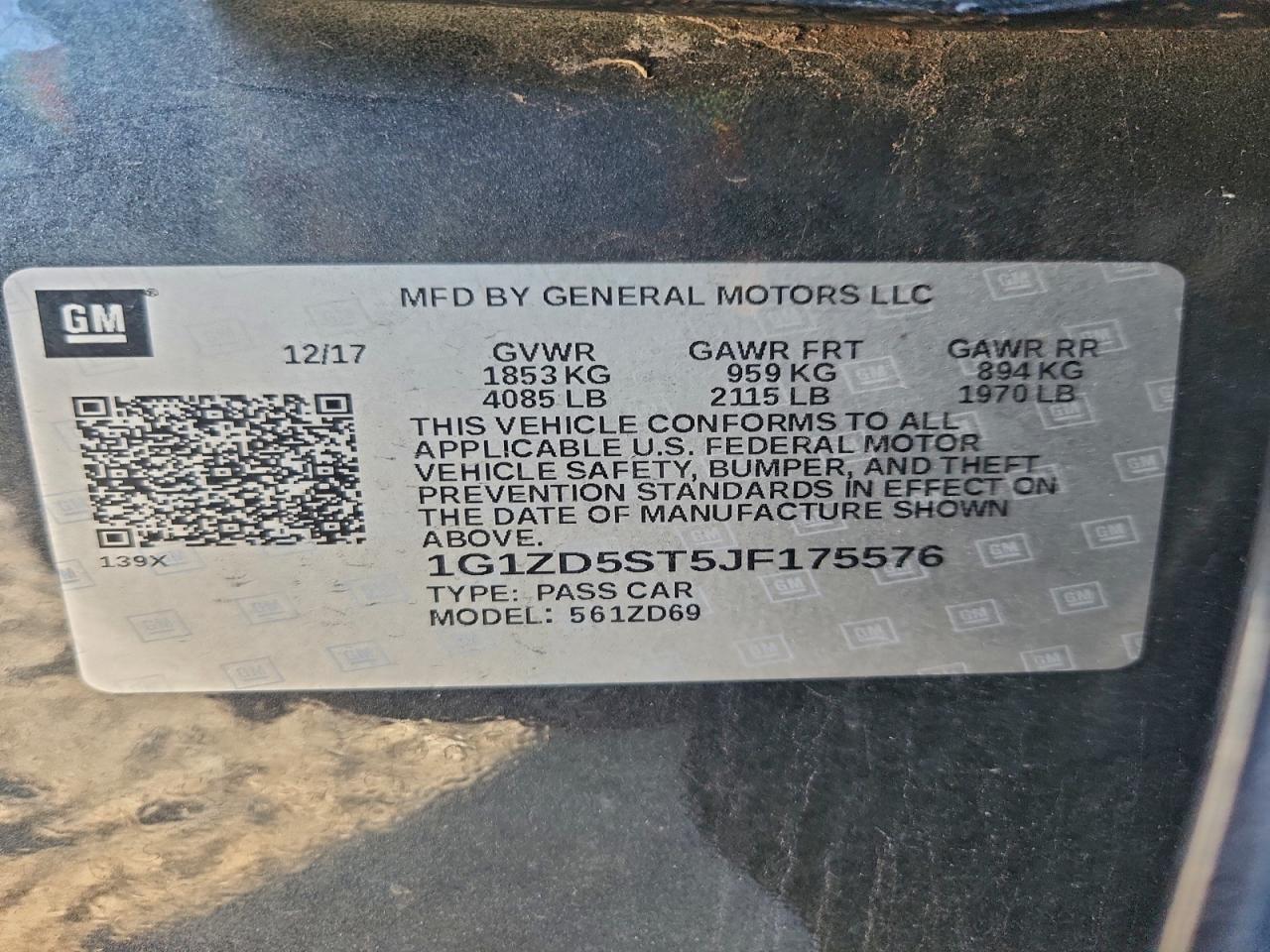 2018 CHEVROLET MALIBU LT photo 12