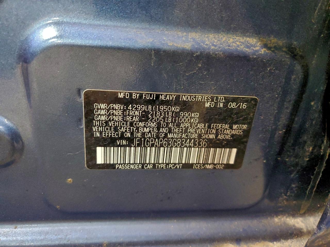 2016 SUBARU IMPREZA SPORT PREMIUM photo 13