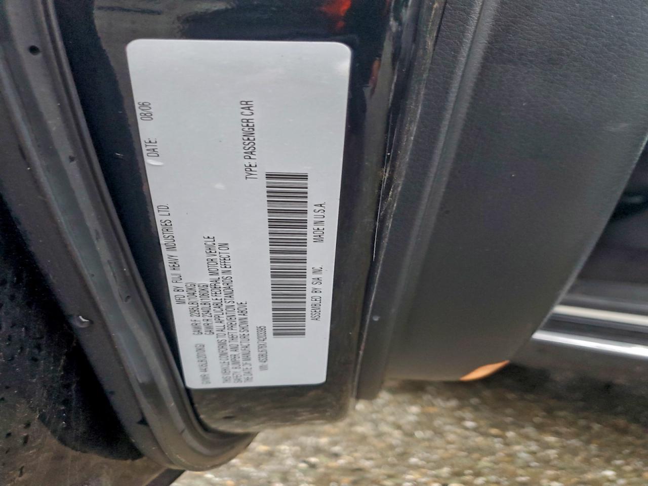 2007 SUBARU LEGACY GT LIMITED photo 12