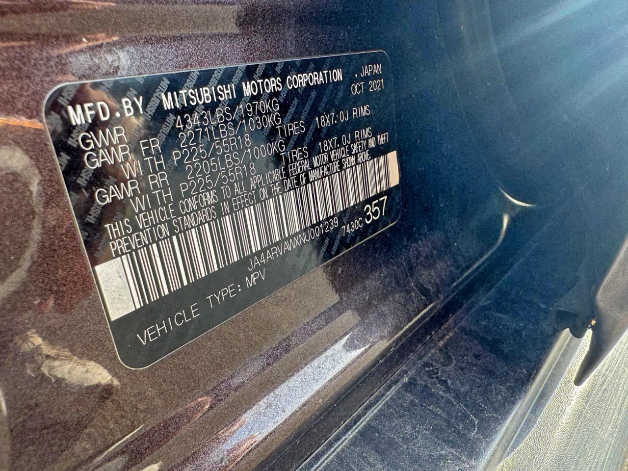2022 MITSUBISHI OUTLANDER SPORT GT photo 10