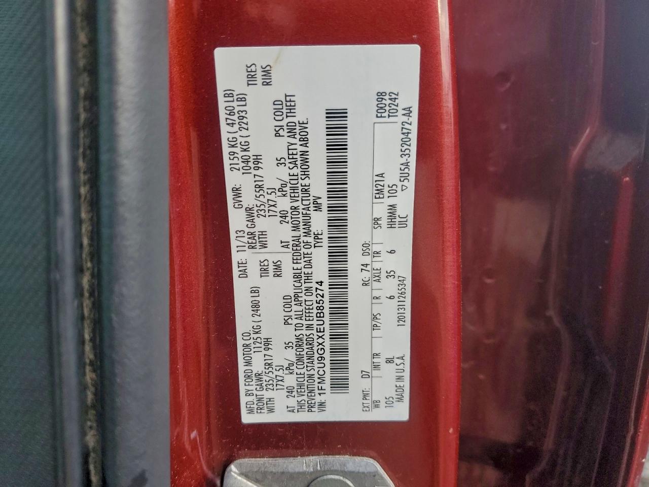 2014 FORD ESCAPE SE photo 13