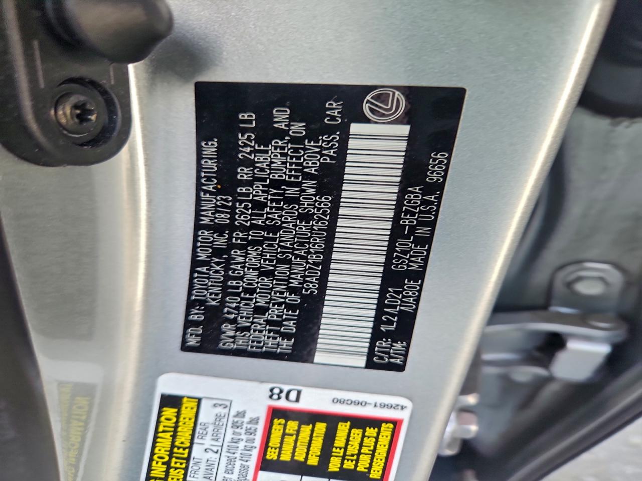 2024 LEXUS ES 350 BASE photo 12