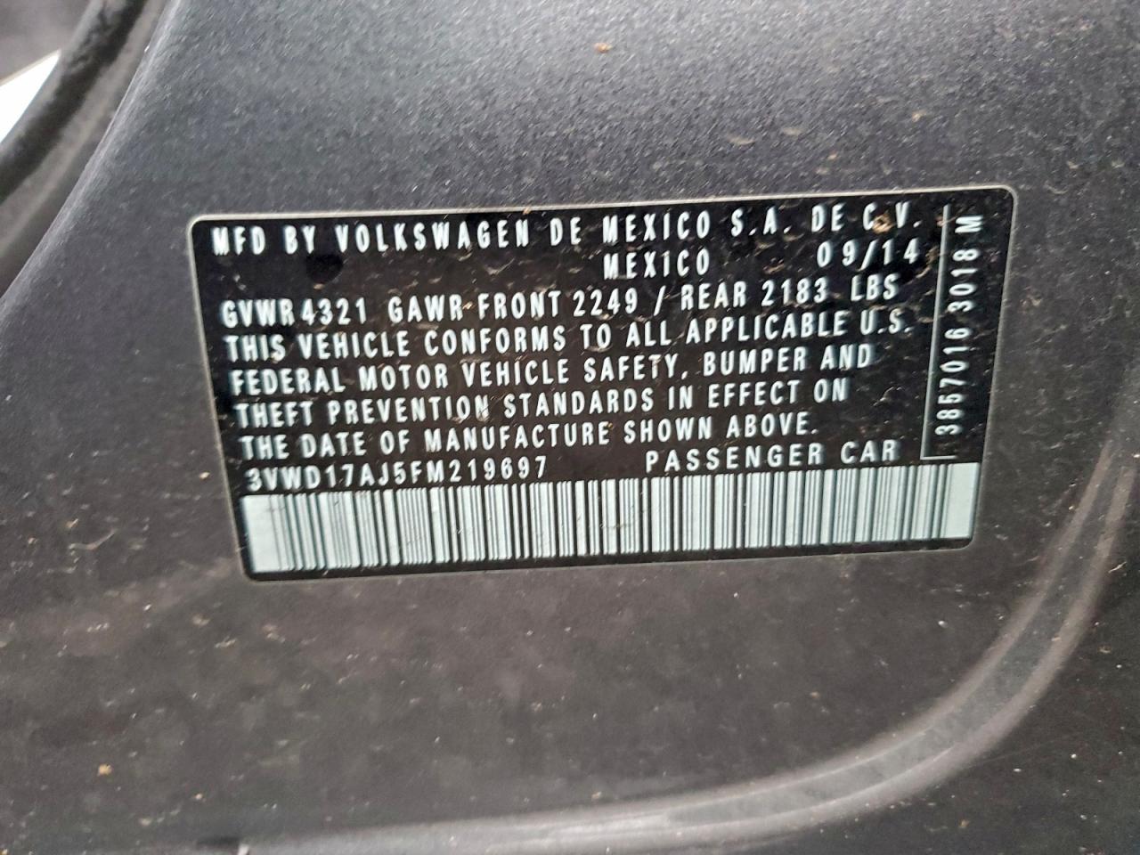 2015 VOLKSWAGEN JETTA SE photo 13