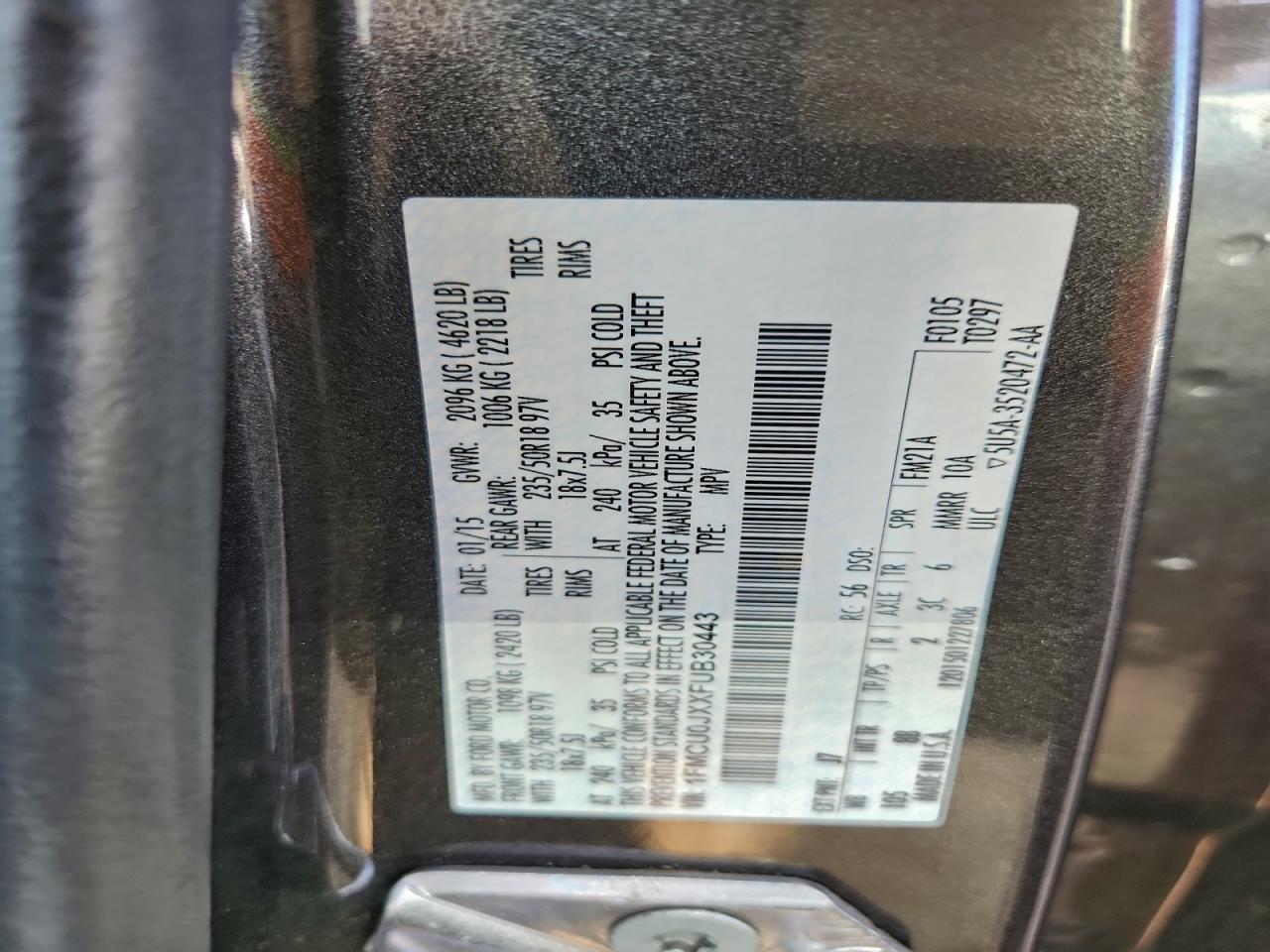 2015 FORD ESCAPE TITANIUM photo 13