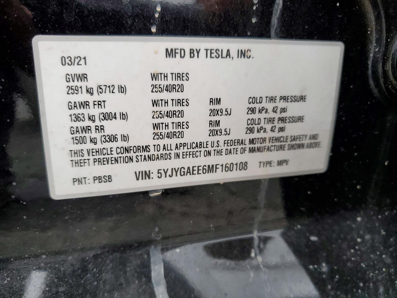 2021 TESLA MODEL Y photo 13
