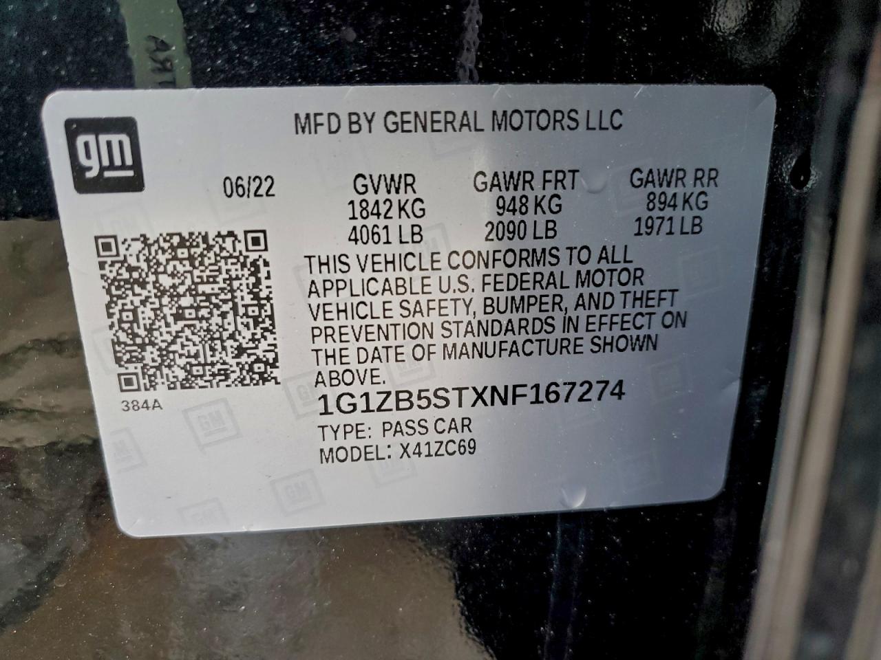 2022 CHEVROLET MALIBU LS photo 12