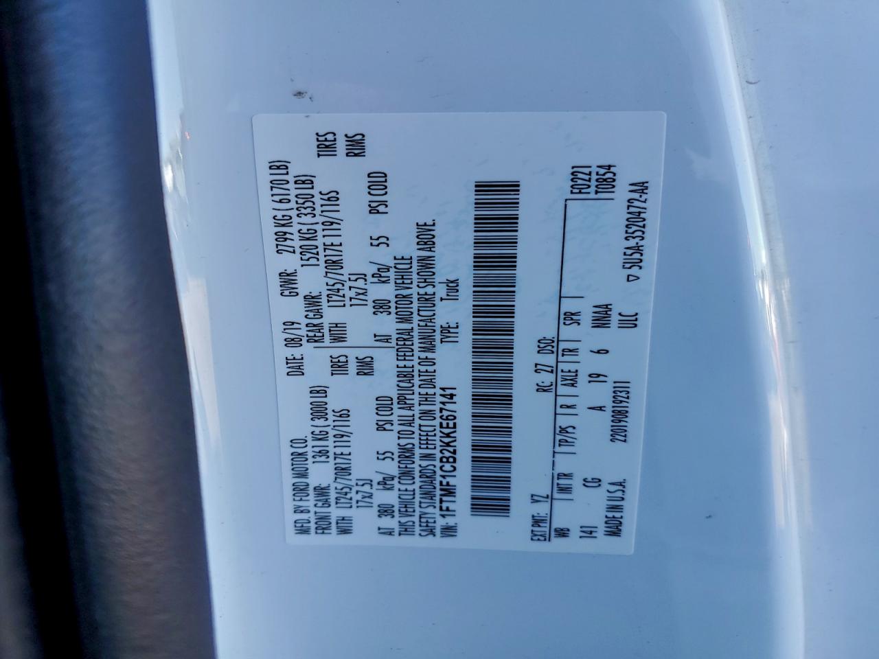 2019 FORD F150 photo 12