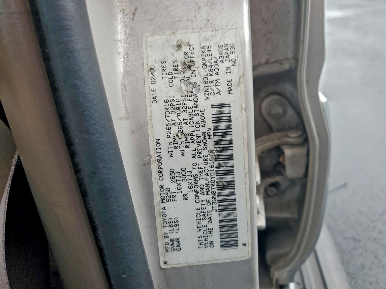 2000 TOYOTA 4RUNNER LIMITED photo 13
