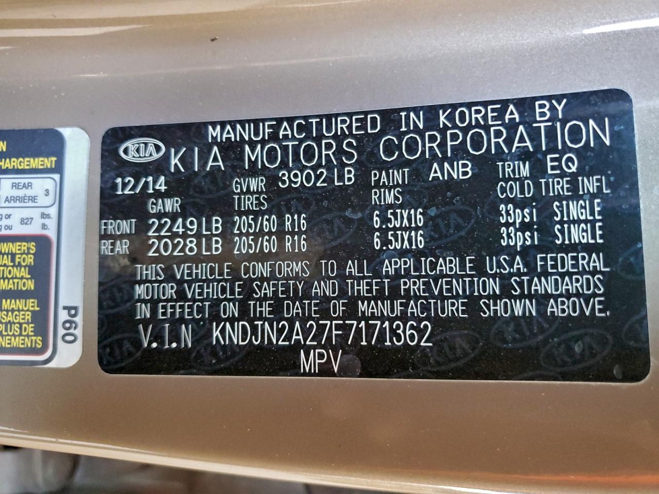 2015 KIA SOUL photo 12