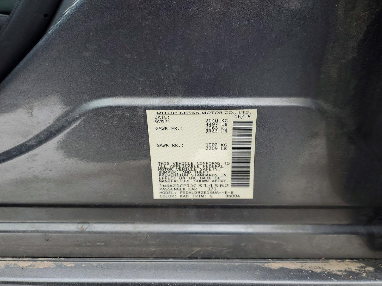 2018 NISSAN LEAF S photo 13