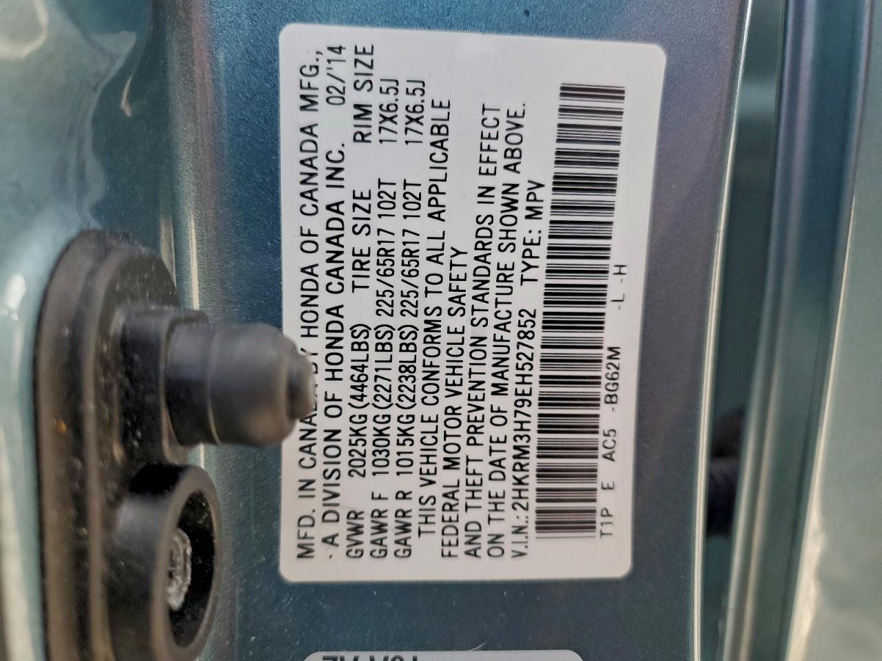 2014 HONDA CR-V EXL photo 14