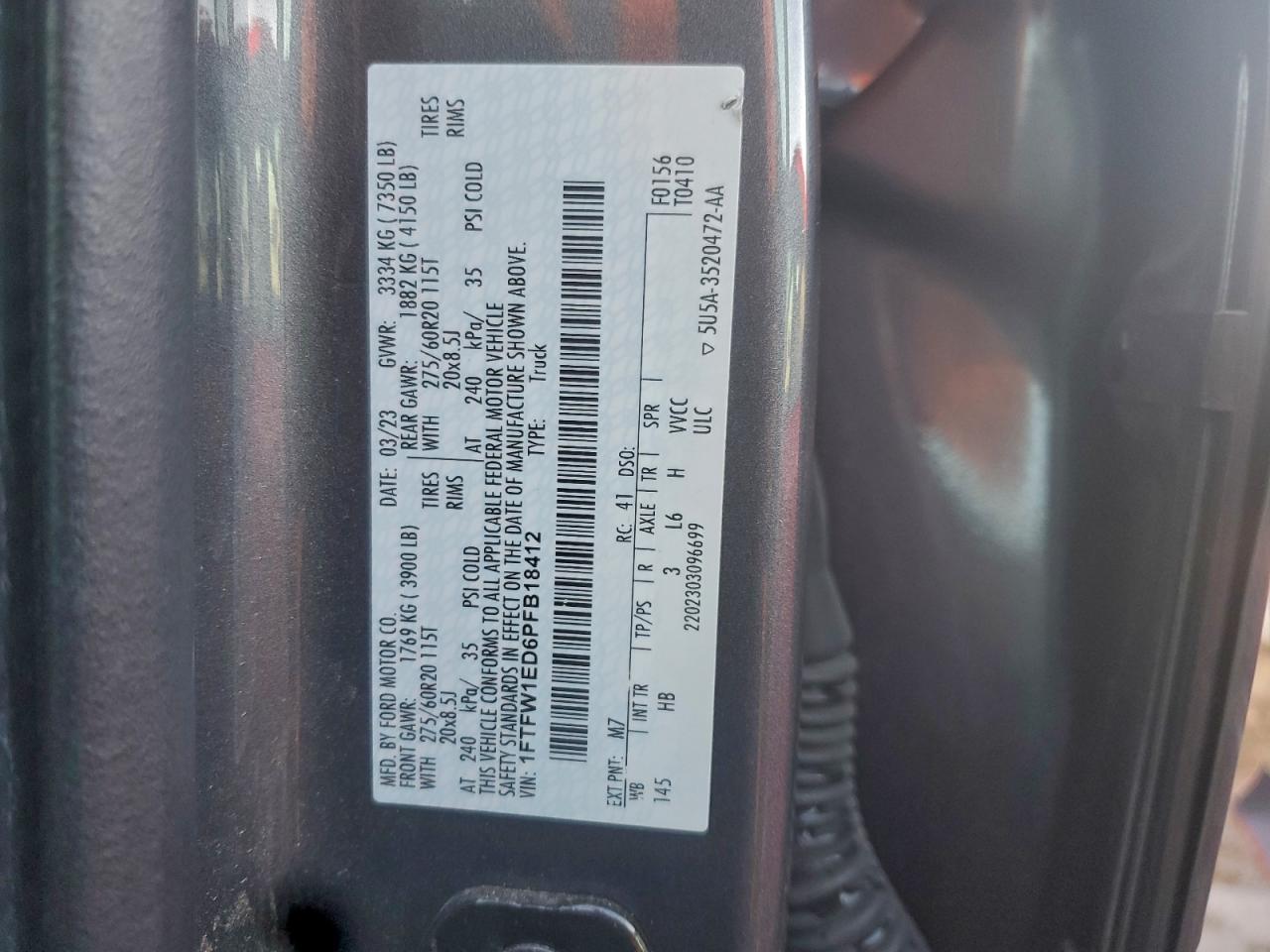 2023 FORD F150 SUPERCREW photo 12