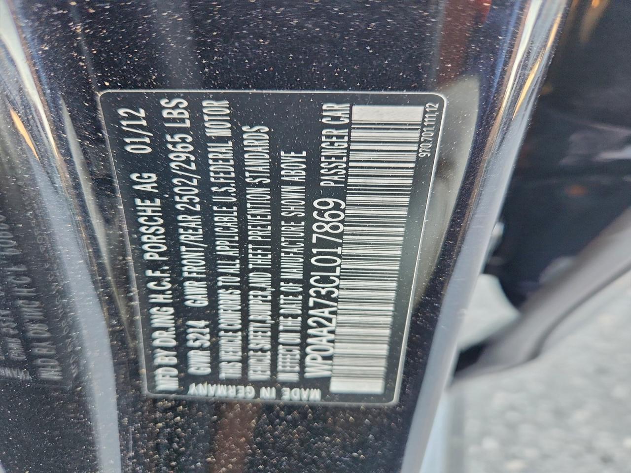 2012 PORSCHE PANAMERA 2 photo 13