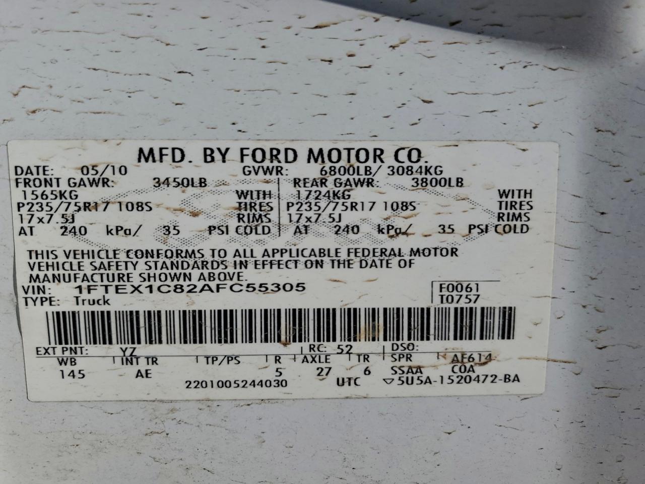 2010 FORD F150 SUPER CAB photo 12