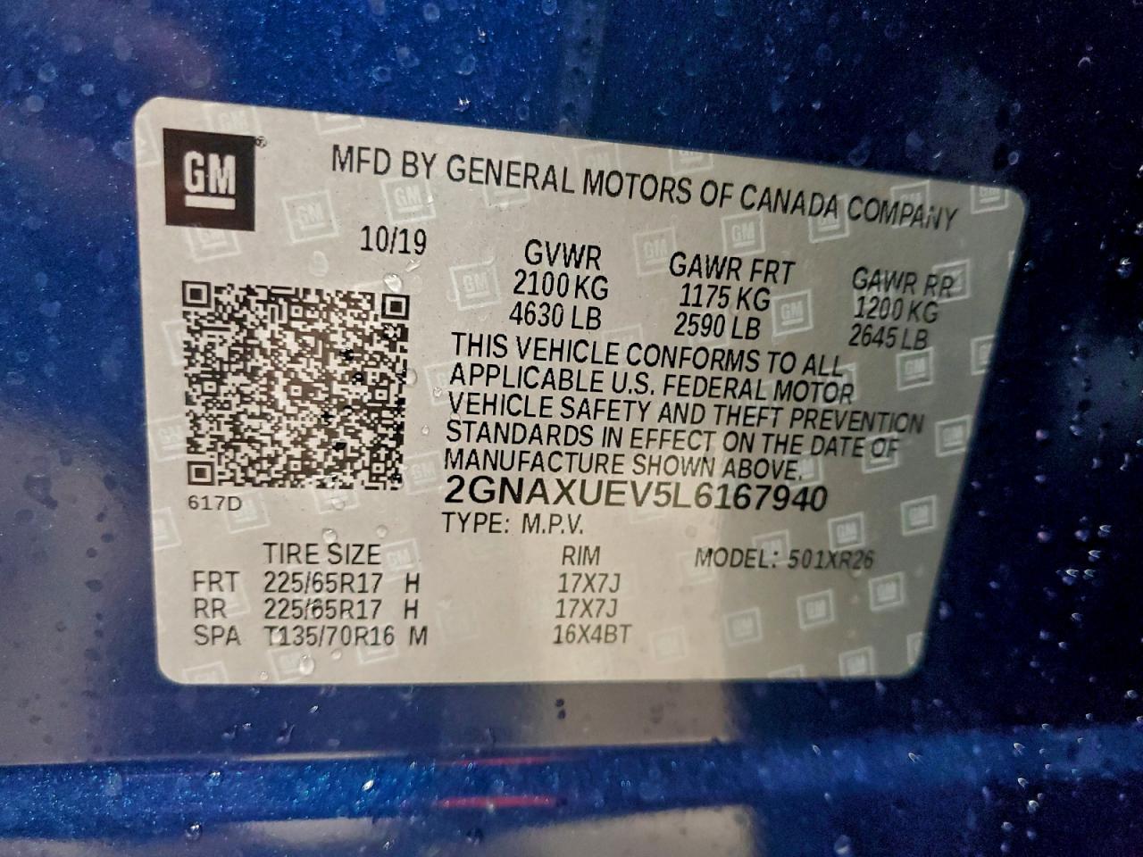 2020 CHEVROLET EQUINOX LT photo 13