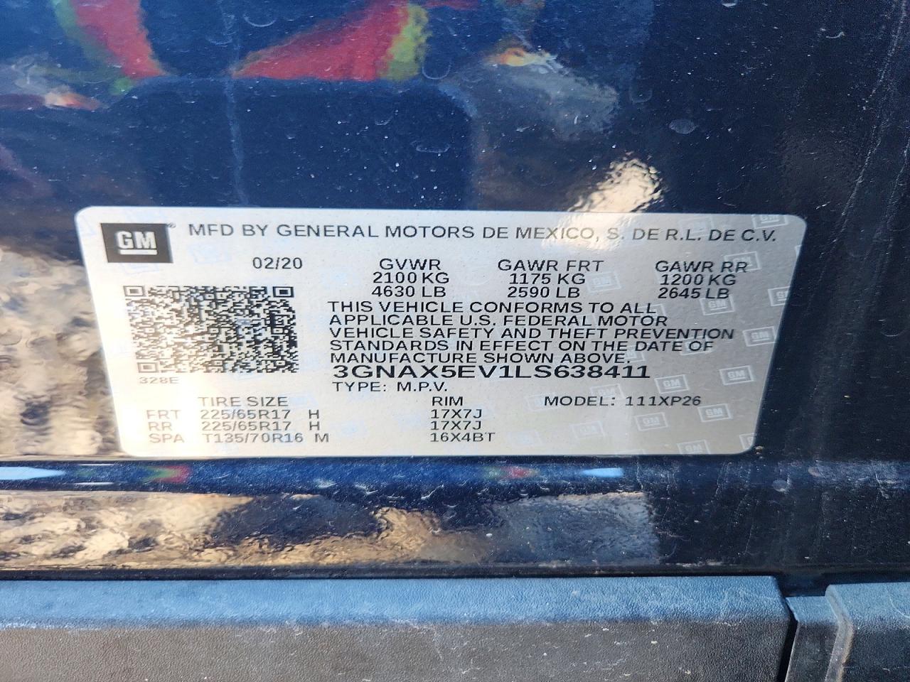 2020 CHEVROLET EQUINOX photo 13
