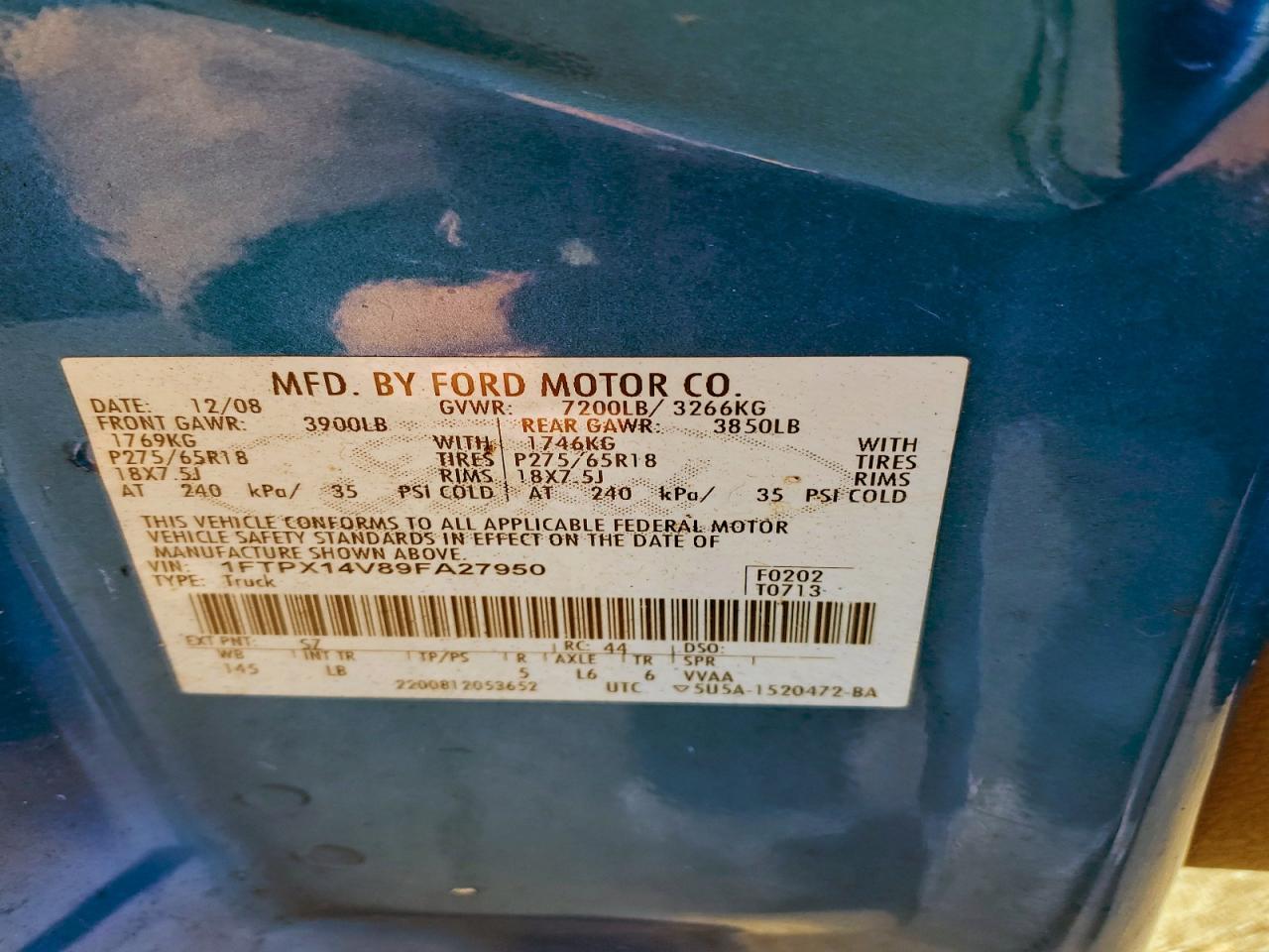 2009 FORD F150 SUPER CAB photo 12
