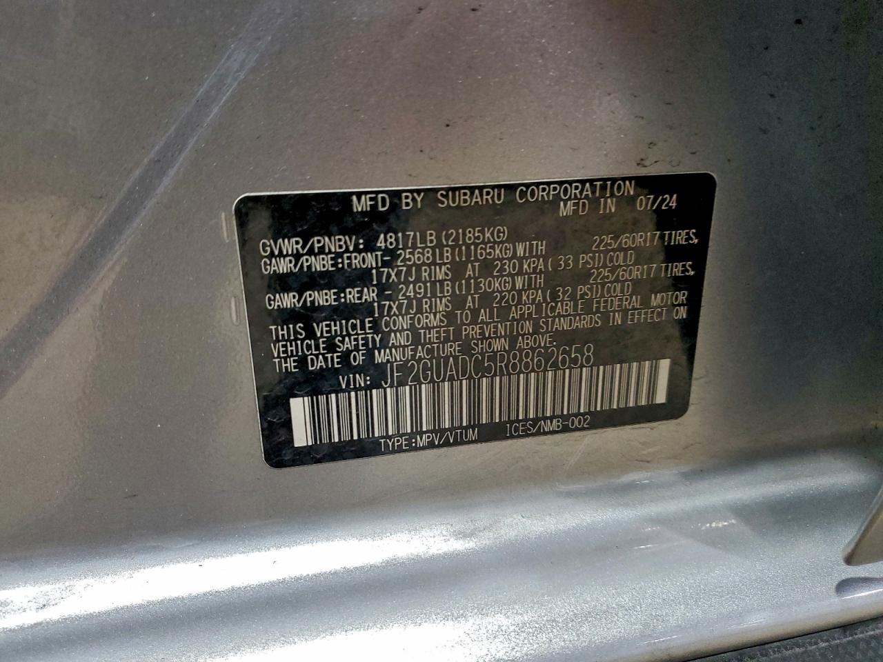 2024 SUBARU CROSSTREK PREMIUM photo 13
