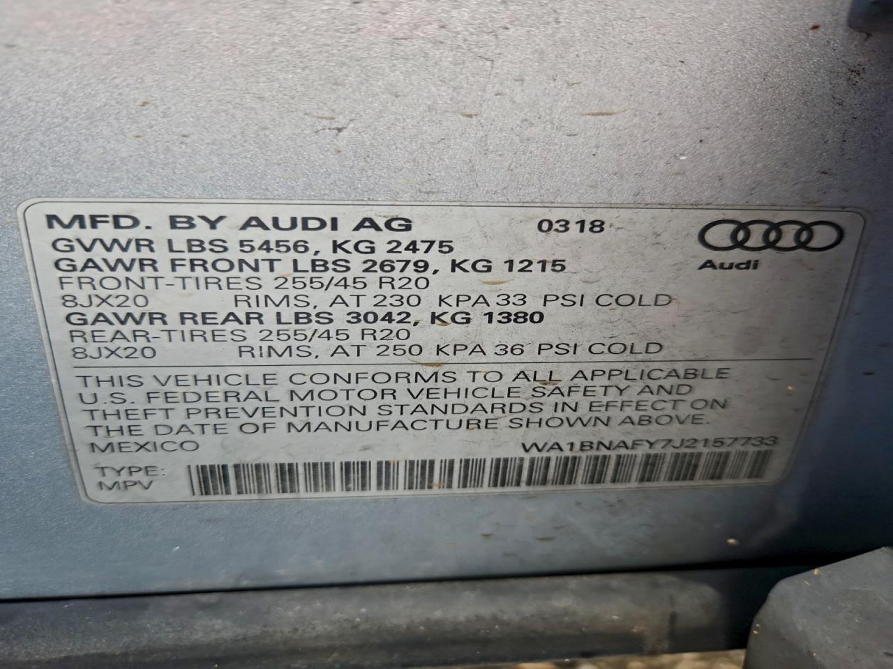 2018 AUDI Q5 PREMIUM PLUS photo 13