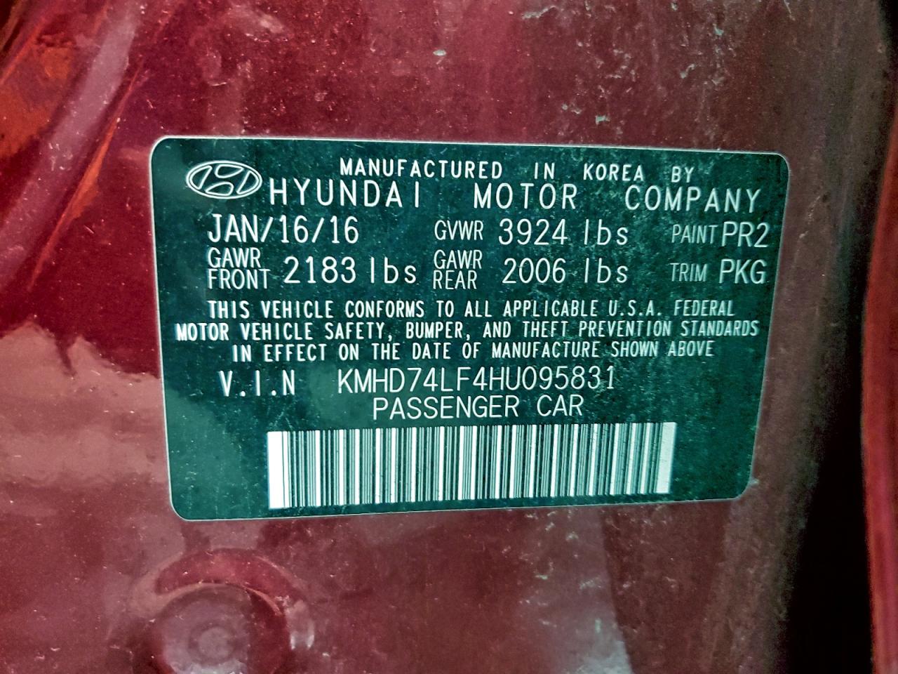 2017 HYUNDAI ELANTRA SE photo 12