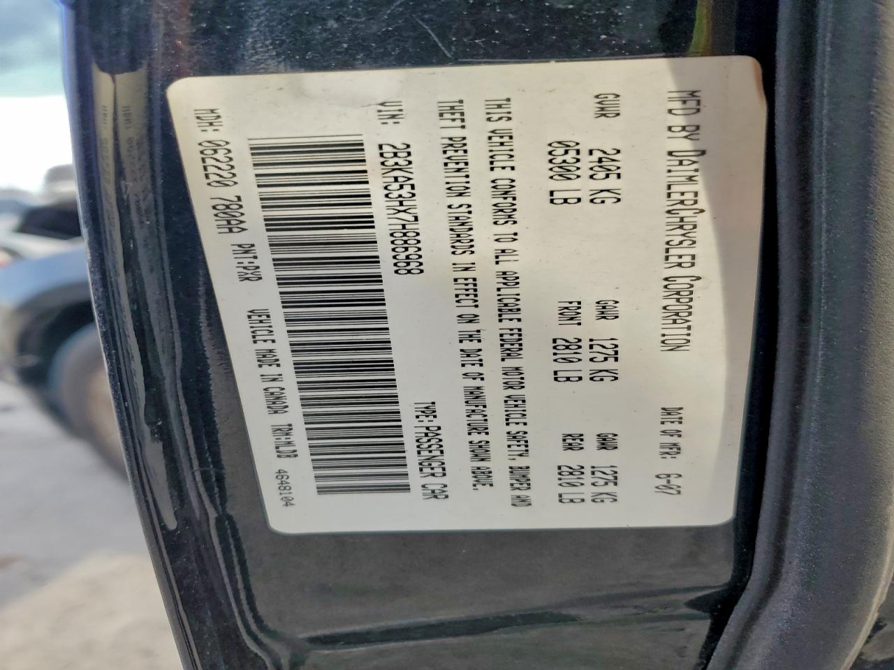 2007 DODGE CHARGER R/T photo 13