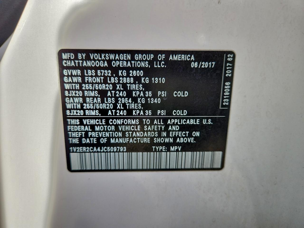 2018 VOLKSWAGEN ATLAS SEL photo 14