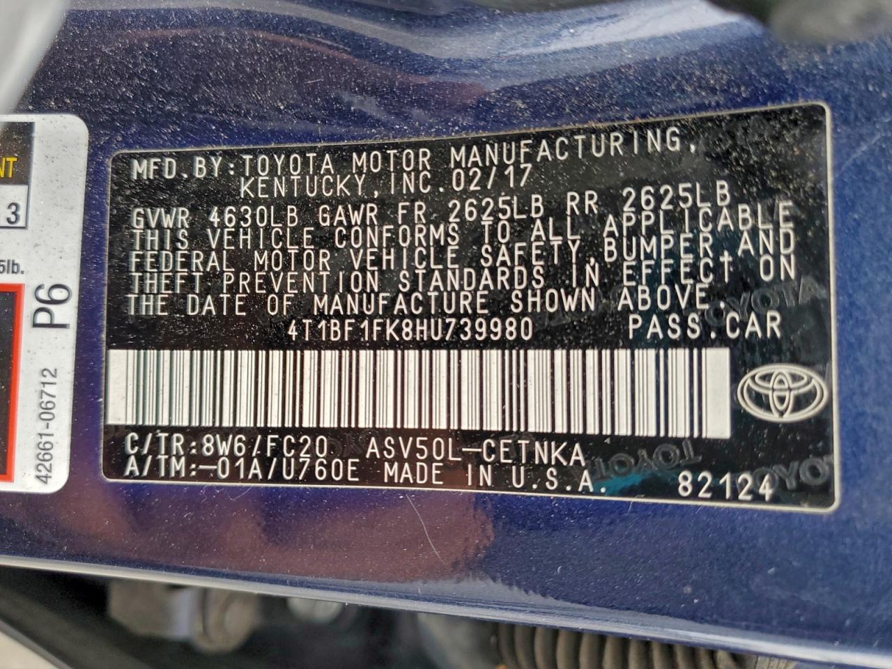 2017 TOYOTA CAMRY LE photo 34
