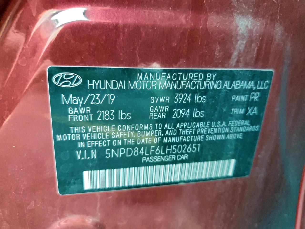 2020 HYUNDAI ELANTRA SEL photo 12